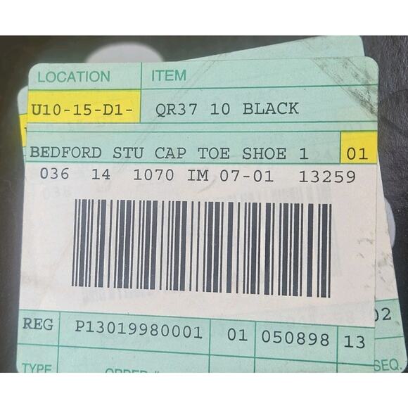 Bed Stu Mens Cap Toe Shoes Black Size 10
